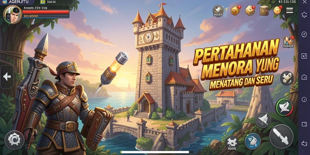 Gameplay menara yang seru dan grafis menawan di AGENJITU.