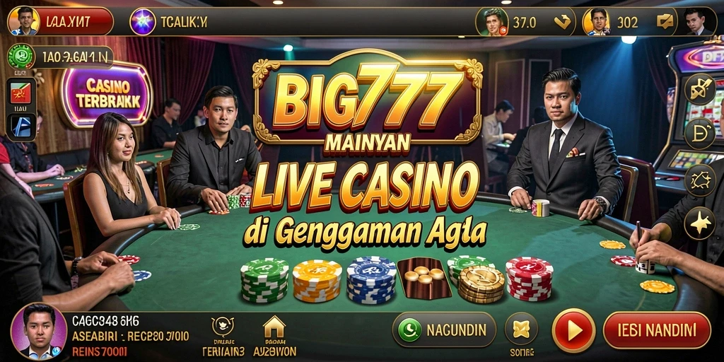 Tampilan menarik dari gameplay Live Casino BIG777.
