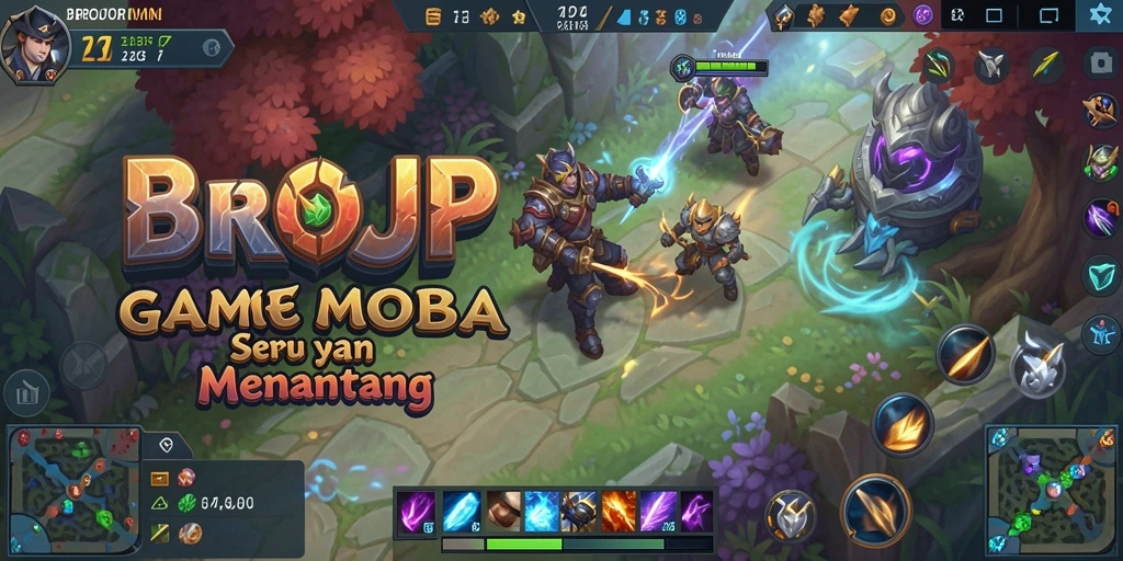 Gameplay seru dan menarik dalam pertempuran MOBA.