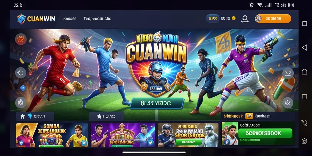 Tampak gameplay taruhan olahraga yang menarik di aplikasi CUANWIN.