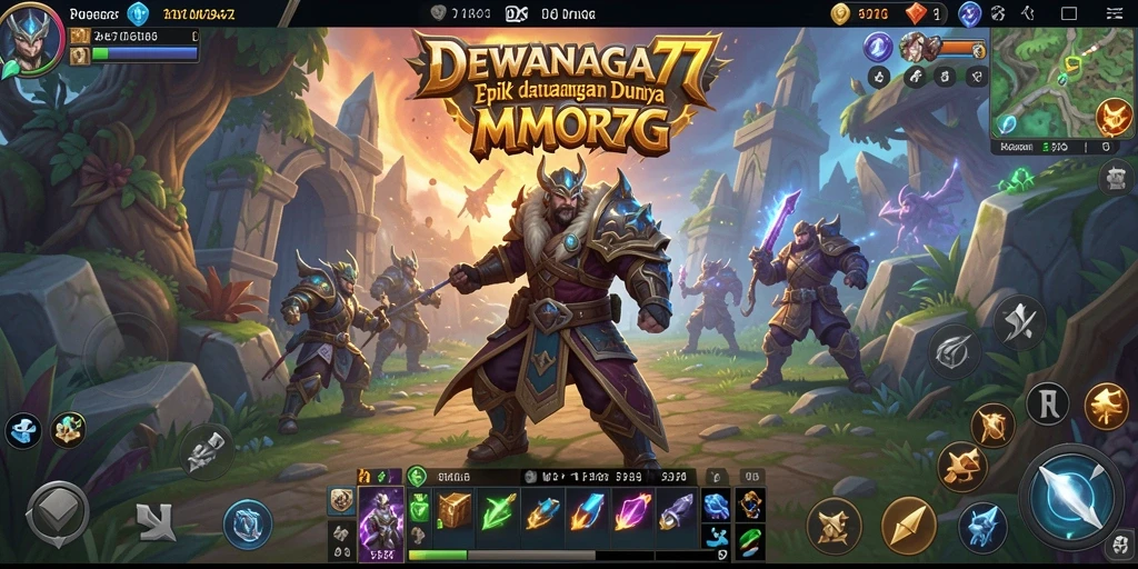Tangkapan layar DEWANAGA77 menampilkan aksi seru dalam petualangan MMORPG.