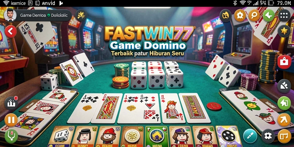 Screenshot utama dari gameplay FASTWIN77 menunjukkan keseruan permainan Domino.