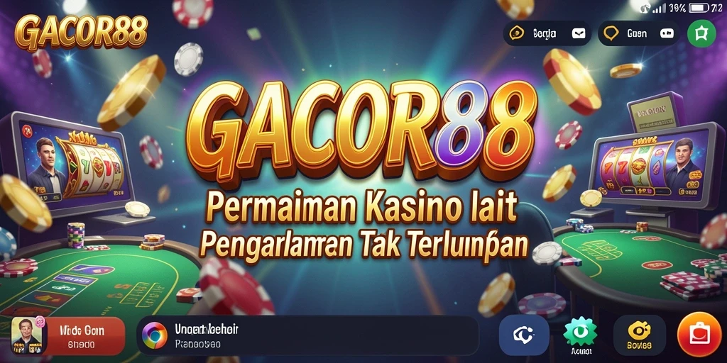 Tampilan gameplay menarik dari aplikasi GACOR88 yang penuh aksi Kasino.