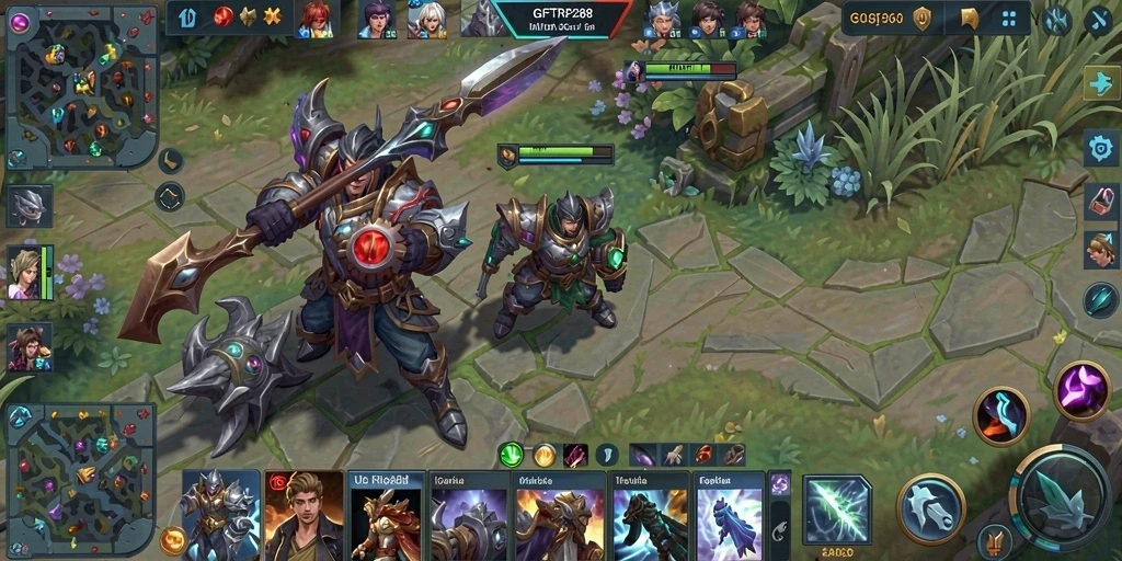 Gameplay seru dalam pertempuran tim di GIFTRP288.