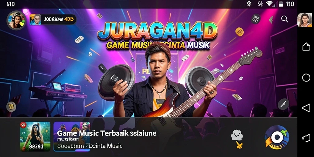 Tangkapan layar gameplay JURAGAN4D menunjukkan keseruan bermain musik.