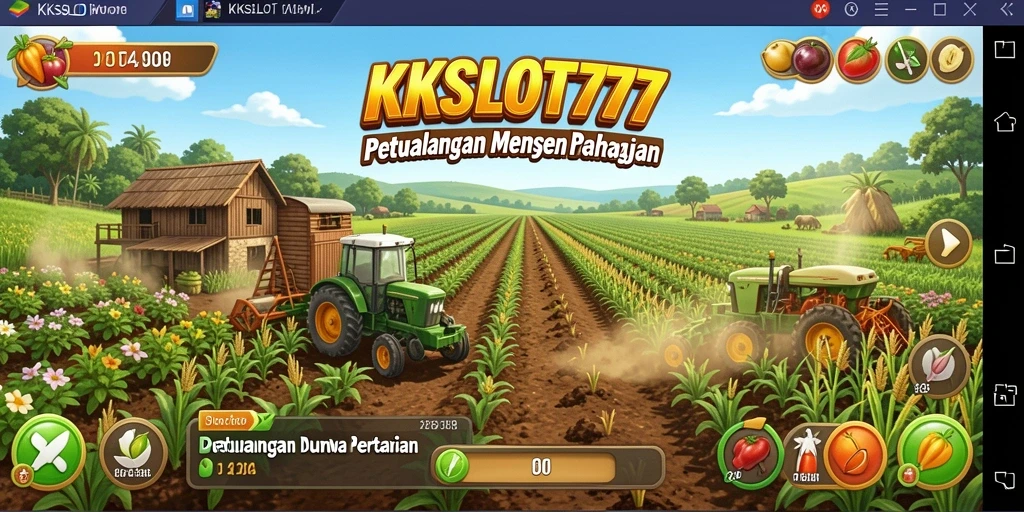 Screenshot utama KKSLOT777 menampilkan pengalaman bertani yang seru dan interaktif.