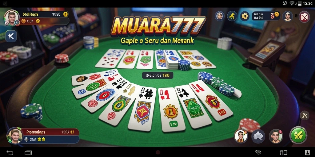 Screenshot gameplay MUARA777 menampilkan serunya permainan Gaple.