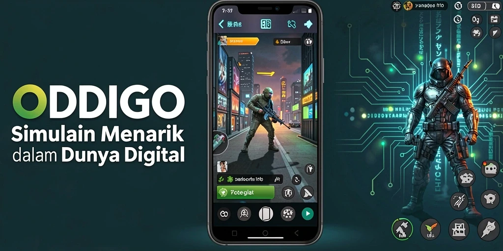 Tangkapan layar ODDIGO menunjukkan kehidupan dalam simulasi digital yang detail.