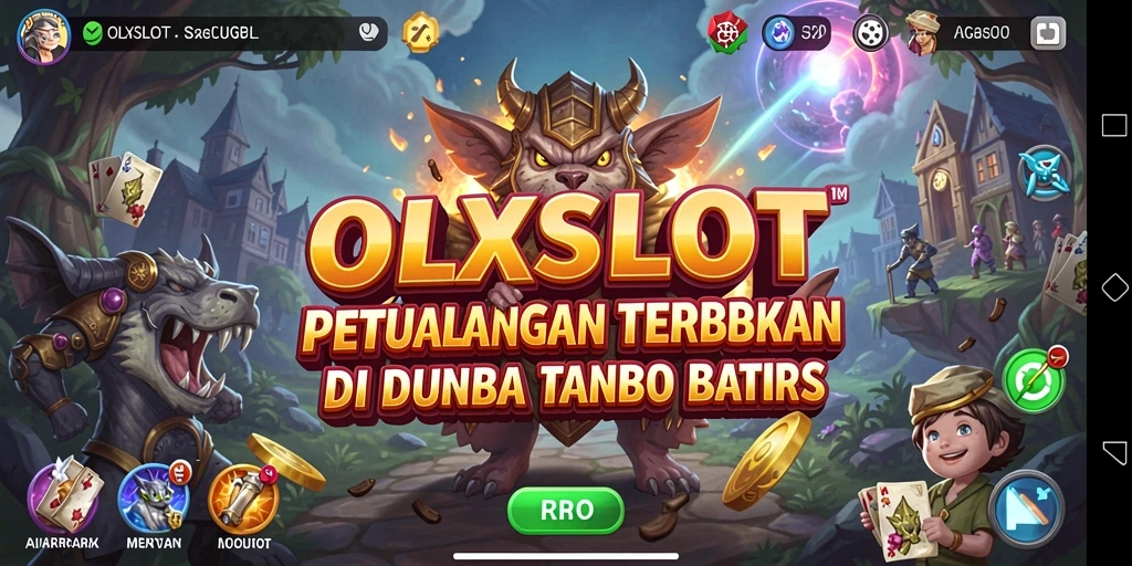 Screenshot gameplay OLXSLOT menunjukkan petualangan mendebarkan di dunia terbuka.