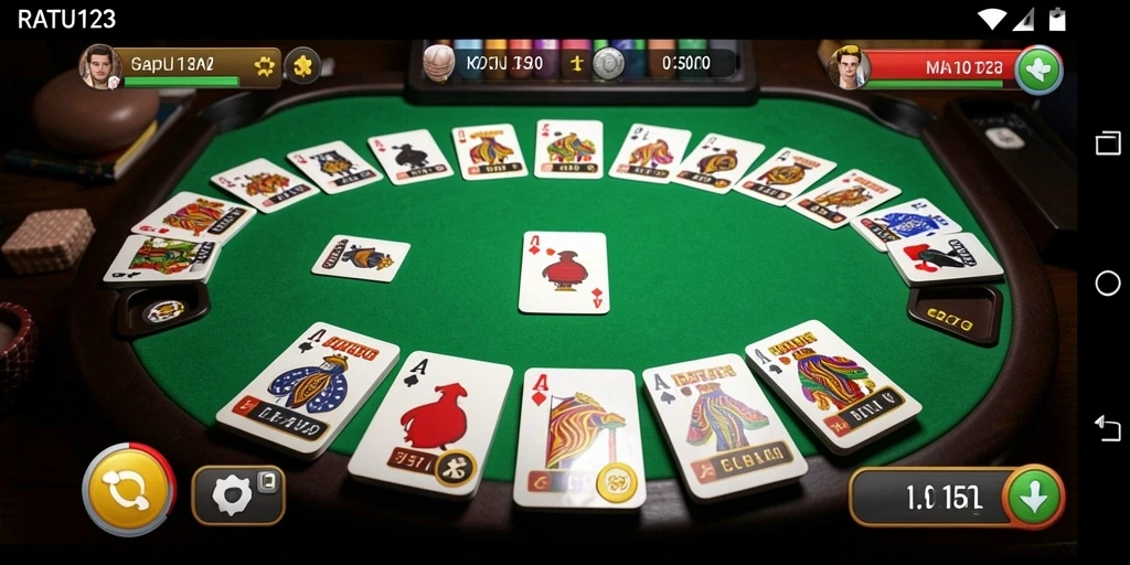 Screenshot gameplay menunjukkan keseruan bermain Gaple di RATU123.