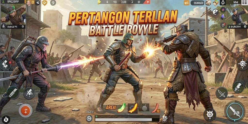 Gameplay seru dengan strategi di RP62RP Battle Royale.
