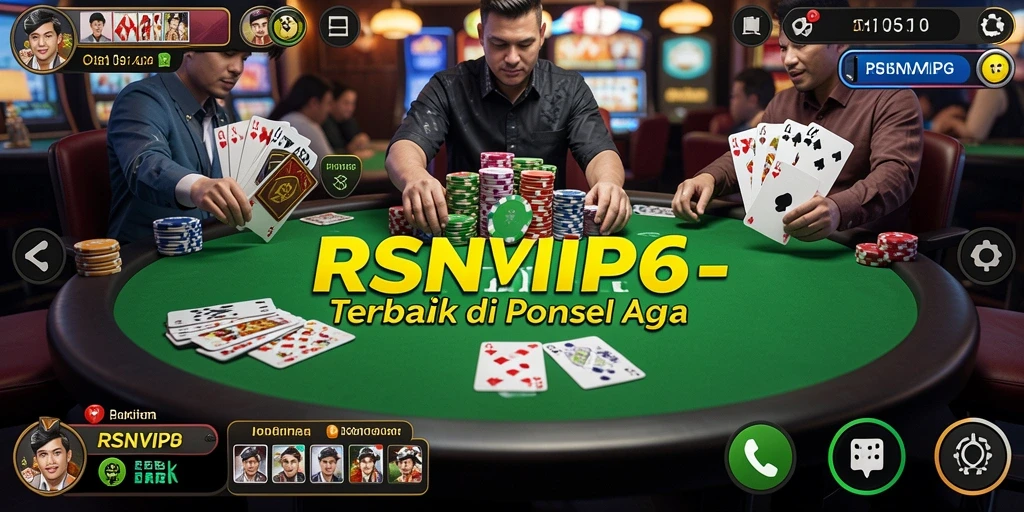 Tampilan gameplay Poker yang menarik dan seru di RSNVIP6.