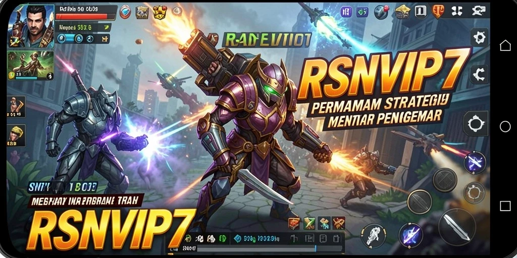 Screenshot gameplay RSNVIP7 menampilkan pertempuran strategi yang intens.