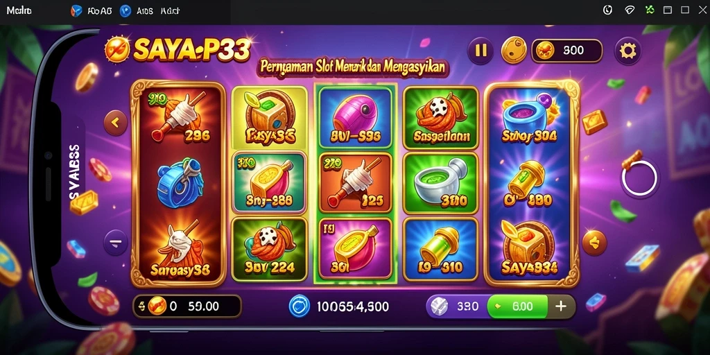 Tampilan gameplay Slot dengan efek grafis yang menarik.