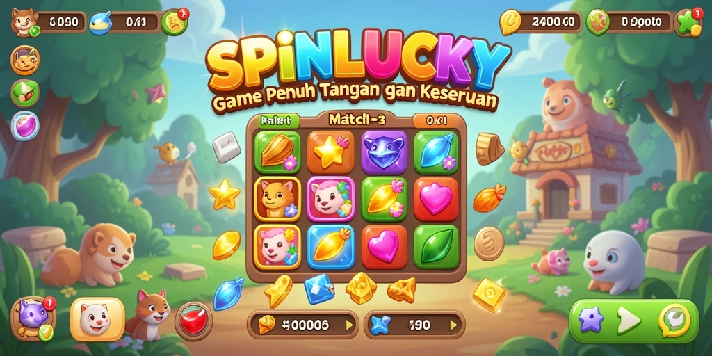 Gameplay seru SPINLUCKY yang penuh warna dan tantangan.