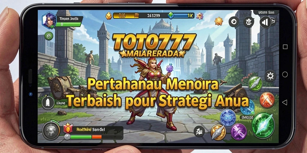 Tampilan gameplay TOTO777 yang menegangkan dan strategis di Tower Defense.